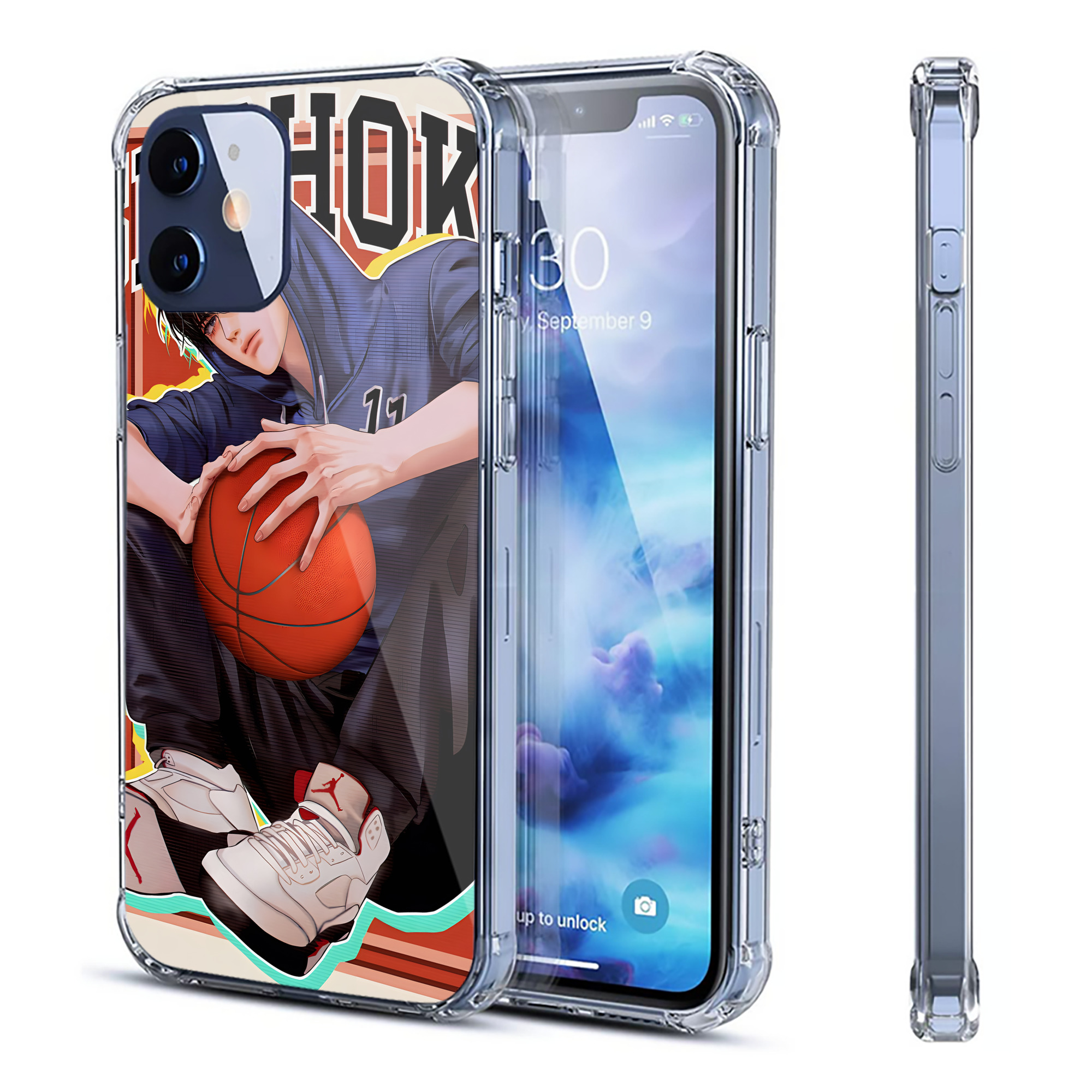 （画像用） SLAM DUNK／スラムダンク 【iPhone 12シリーズ対応】透明スマホケース（クリアソフトケース）